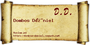 Dombos Dániel névjegykártya